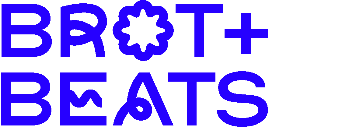 Brot+Beats Logo in blau